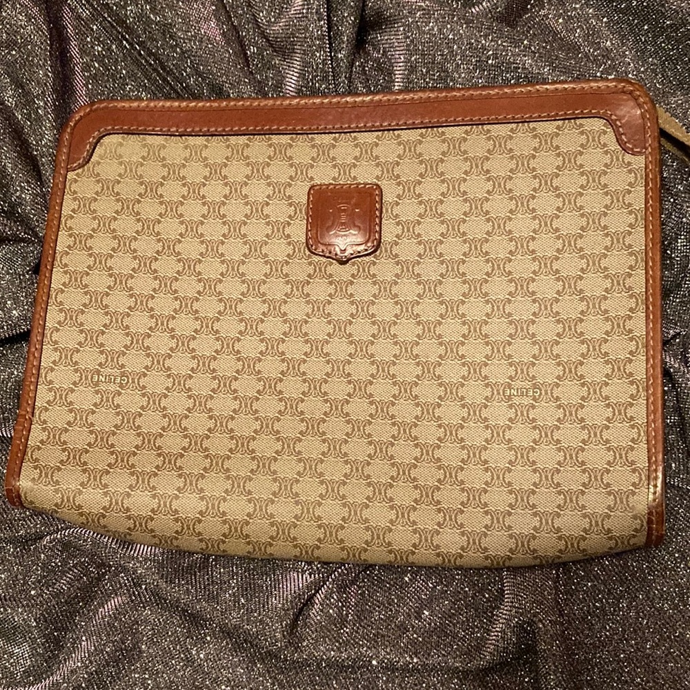 Vintage Celine Macadam Clutch Bag
